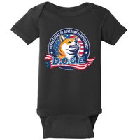 D.O.G.E Department Of Government Efficiency Doge Baby Bodysuit