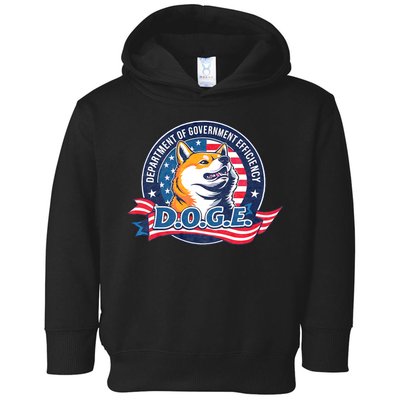 D.O.G.E Department Of Government Efficiency Doge Toddler Hoodie
