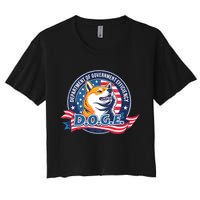 D.O.G.E Department Of Government Efficiency Doge Women's Crop Top Tee
