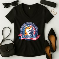 D.O.G.E Department Of Government Efficiency Doge Women's V-Neck T-Shirt