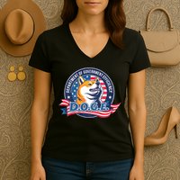 D.O.G.E Department Of Government Efficiency Doge Women's V-Neck T-Shirt