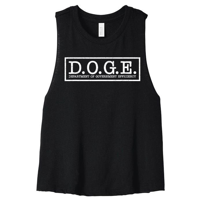 Doge Department Of Government Efficiency Women's Racerback Cropped Tank