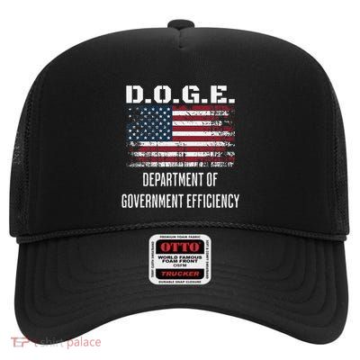 D.O.G.E. Department Of Government Efficiency Satirical Humor High Crown Mesh Back Trucker Hat