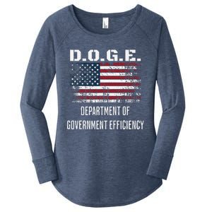 D.O.G.E. Department Of Government Efficiency Satirical Humor Women's Perfect Tri Tunic Long Sleeve Shirt