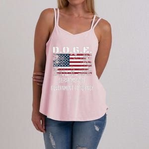 D.O.G.E. Department Of Government Efficiency Satirical Humor Women's Strappy Tank