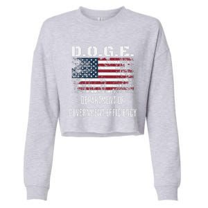 D.O.G.E. Department Of Government Efficiency Satirical Humor Cropped Pullover Crew