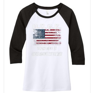 D.O.G.E. Department Of Government Efficiency Satirical Humor Women's Tri-Blend 3/4-Sleeve Raglan Shirt