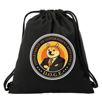 Doge Department Of Government Efficiency Doge Design Drawstring Bag