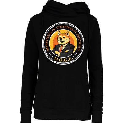 Doge Department Of Government Efficiency Doge Design Womens Funnel Neck Pullover Hood