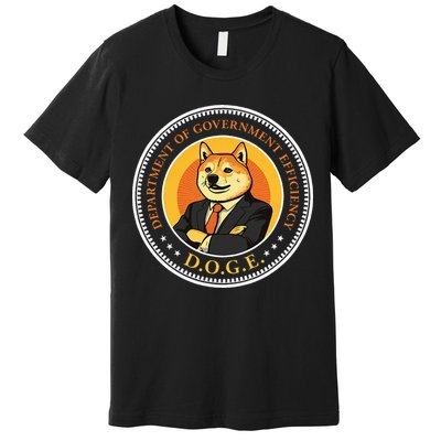 Doge Department Of Government Efficiency Doge Design Premium T-Shirt
