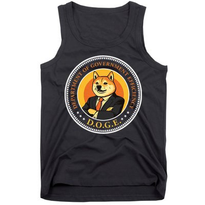 Doge Department Of Government Efficiency Doge Design Tank Top