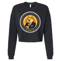 Doge Department Of Government Efficiency Doge Design Cropped Pullover Crew