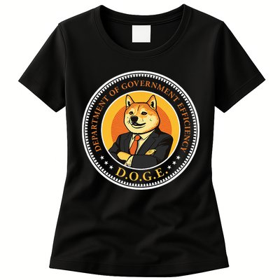 Doge Department Of Government Efficiency Doge Design Womens T-Shirt