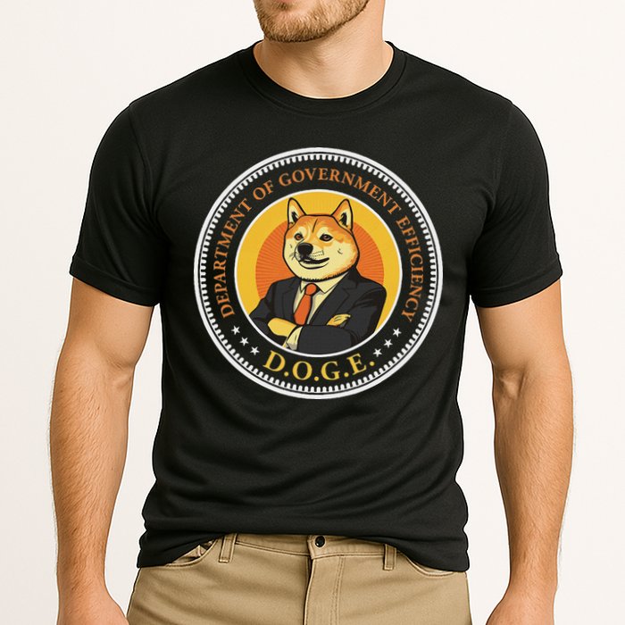 Doge Department Of Government Efficiency Doge Design Cooling Performance Crew T-Shirt