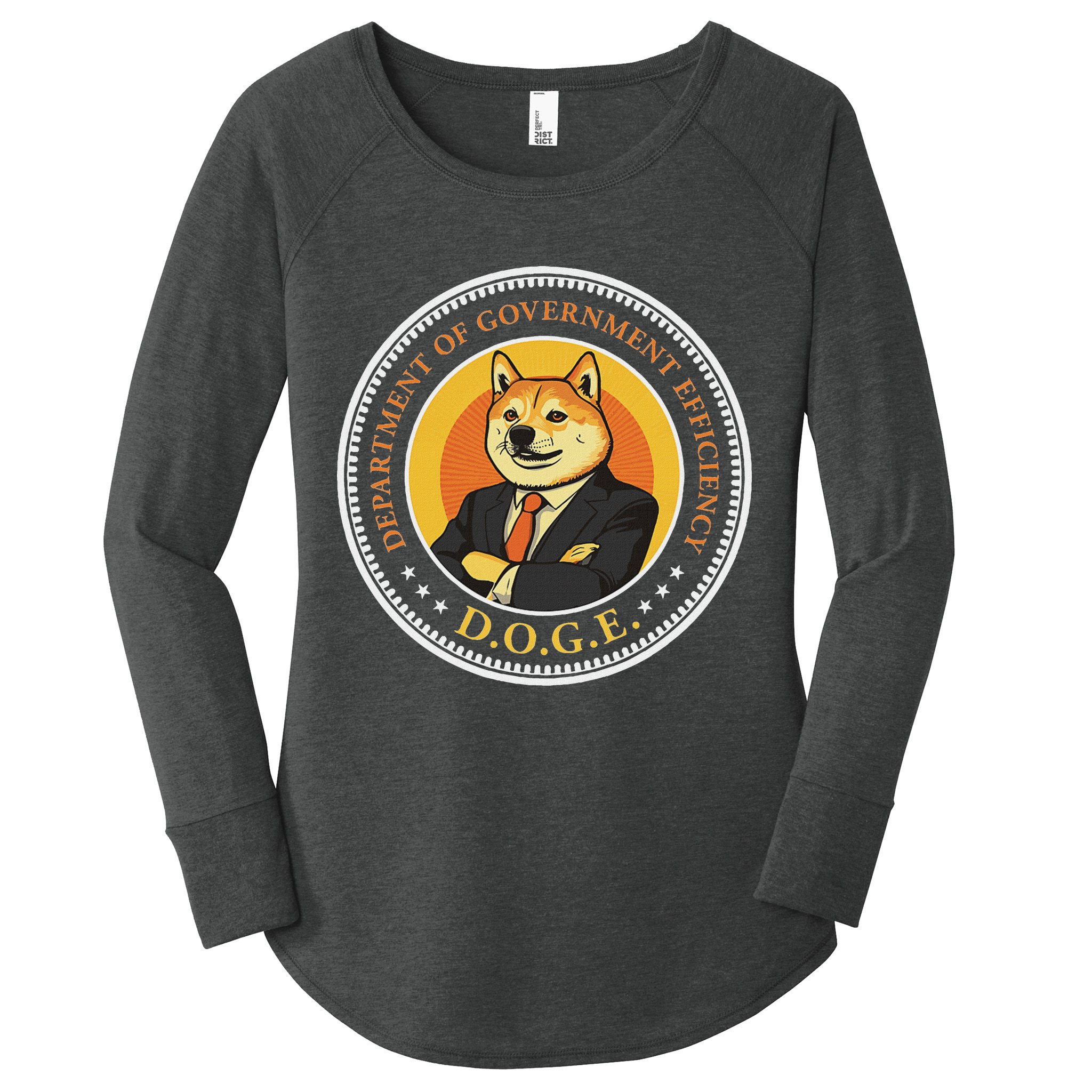 Doge Department Of Government Efficiency Doge Design Women's Perfect Tri Tunic Long Sleeve Shirt