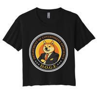 Doge Department Of Government Efficiency Doge Design Women's Crop Top Tee