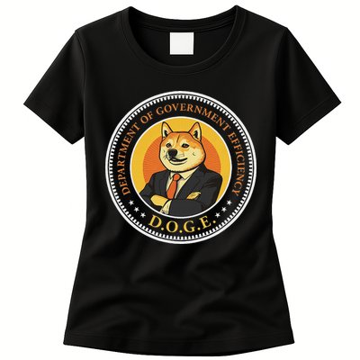 Doge Department Of Government Efficiency Doge Design Womens T-Shirt