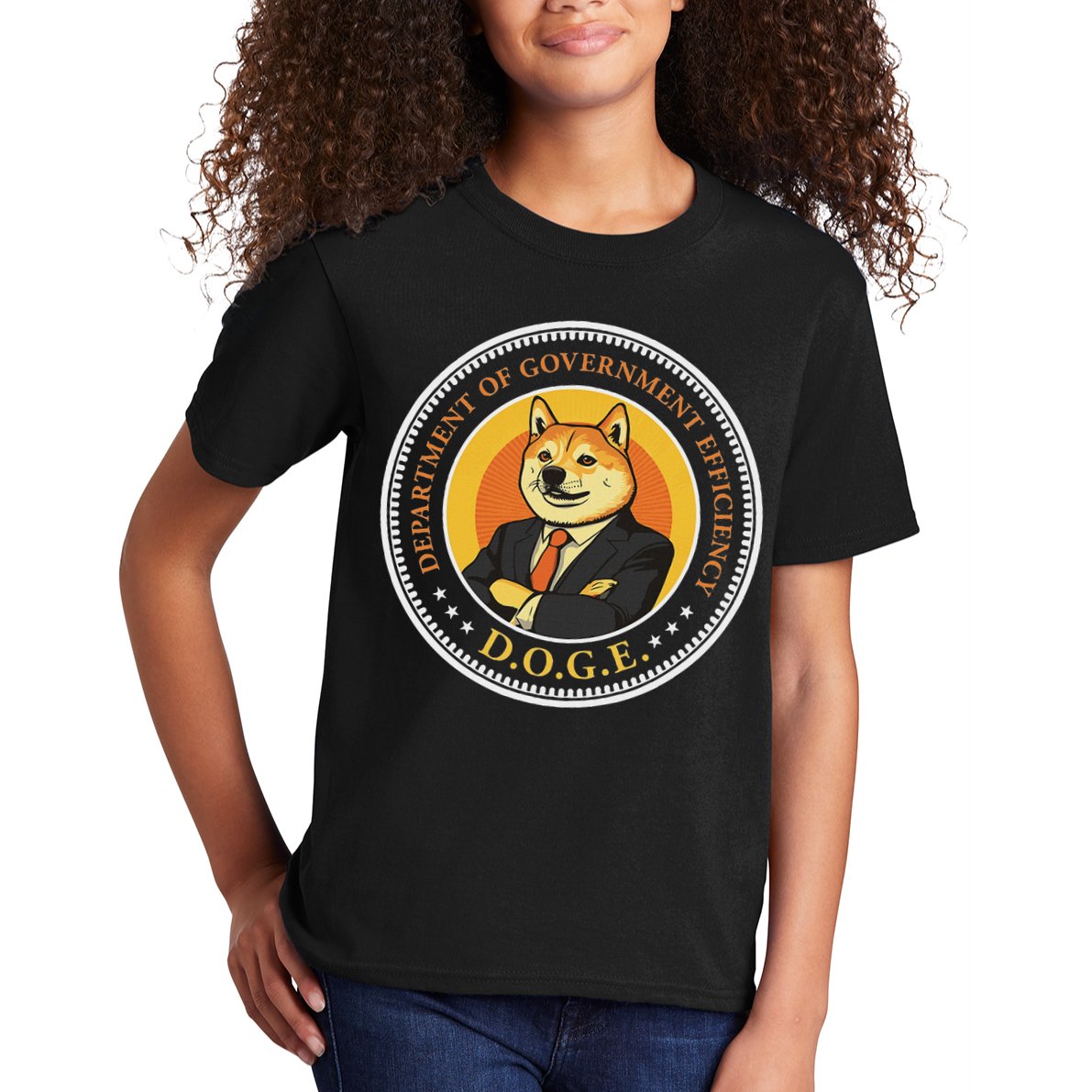 Doge Department Of Government Efficiency Doge Design Kids T-Shirt