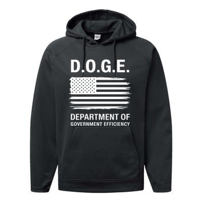 Doge Department Of Government Efficiency Performance Fleece Hoodie