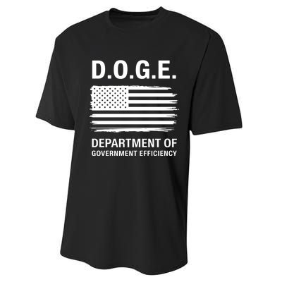 Doge Department Of Government Efficiency Performance Sprint T-Shirt