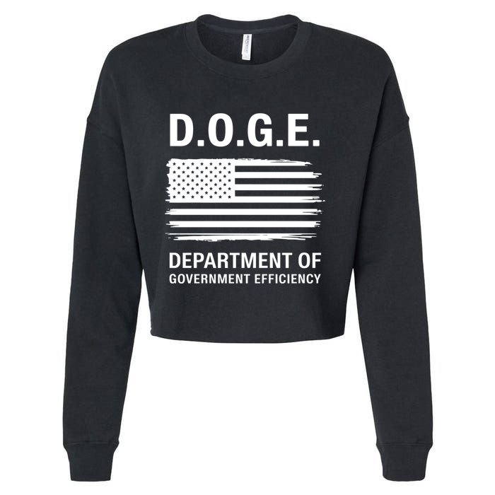 D.O.G.E Department Of Government Efficiency Doge Cropped Pullover Crew