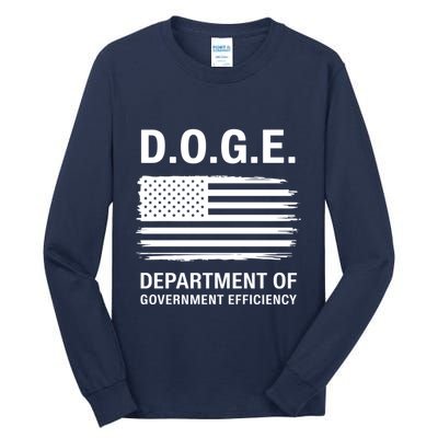 D.O.G.E Department Of Government Efficiency Doge Tall Long Sleeve T-Shirt
