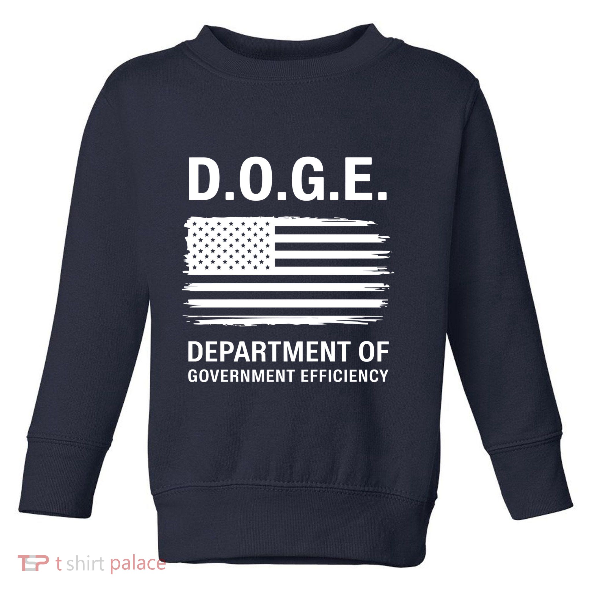 D.O.G.E Department Of Government Efficiency Doge Toddler Sweatshirt