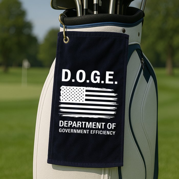 D.O.G.E Department Of Government Efficiency Doge Golf Towel