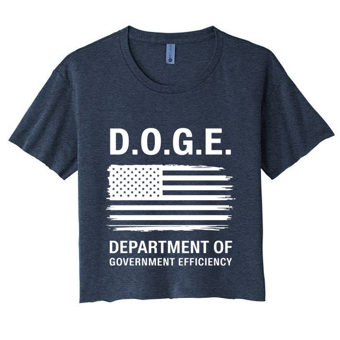 D.O.G.E Department Of Government Efficiency Doge Women's Crop Top Tee