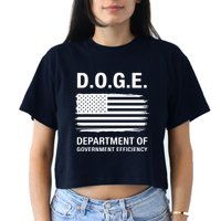 D.O.G.E Department Of Government Efficiency Doge Women's Crop Top Tee
