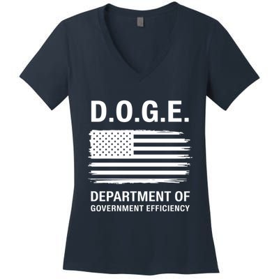D.O.G.E Department Of Government Efficiency Doge Women's V-Neck T-Shirt