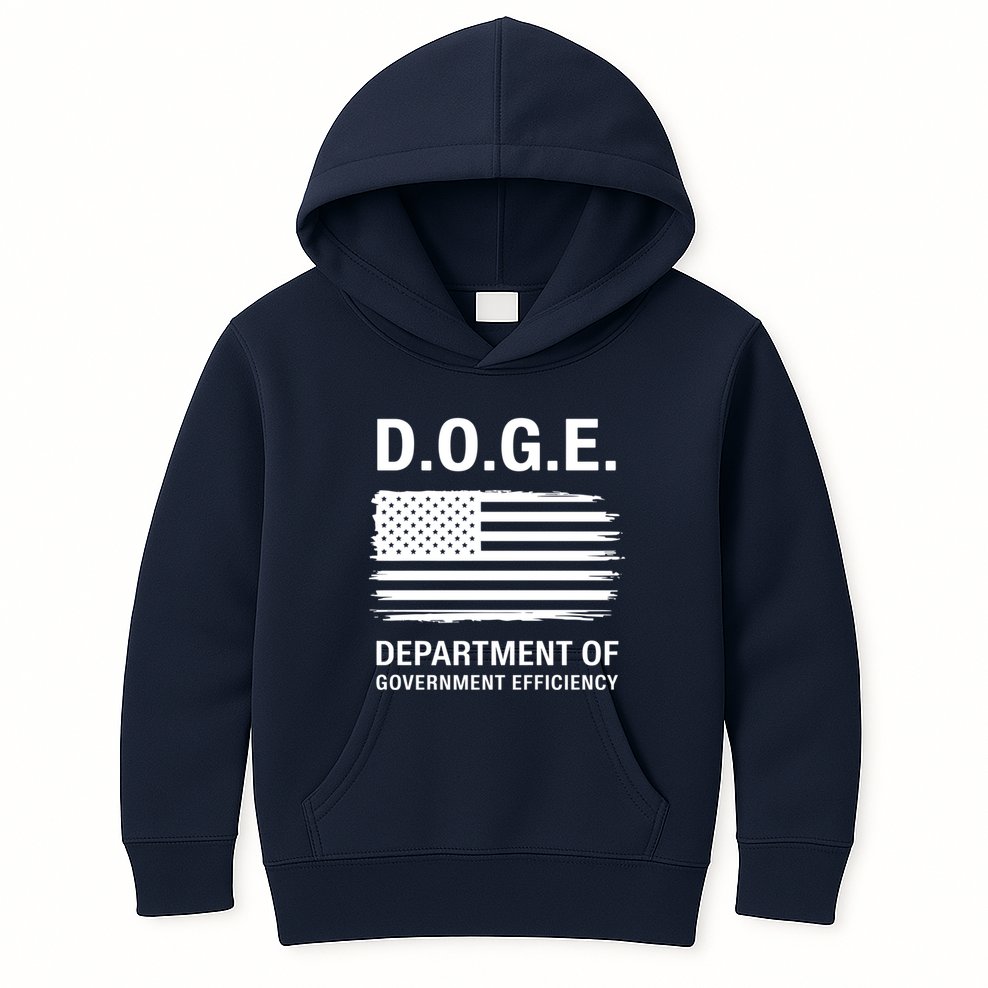 D.O.G.E Department Of Government Efficiency Doge Kids Hoodie