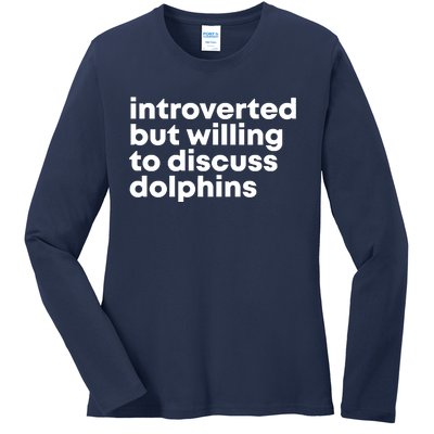 Dolphins Ladies Long Sleeve Shirt