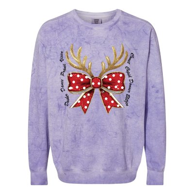 Dasher Dancer Prancer Vixen Comet Cupid Donner Blitzen Christmas Reindeer Colorblast Crewneck Sweatshirt