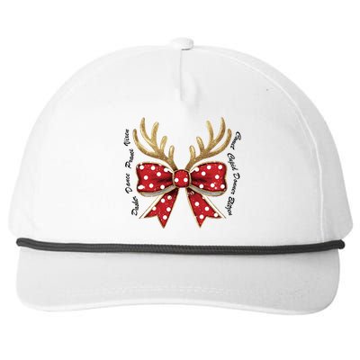 Dasher Dancer Prancer Vixen Comet Cupid Donner Blitzen Christmas Reindeer Snapback Five-Panel Rope Hat