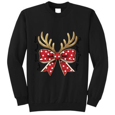 Dasher Dancer Prancer Vixen Comet Cupid Donner Blitzen Christmas Reindeer Tall Sweatshirt