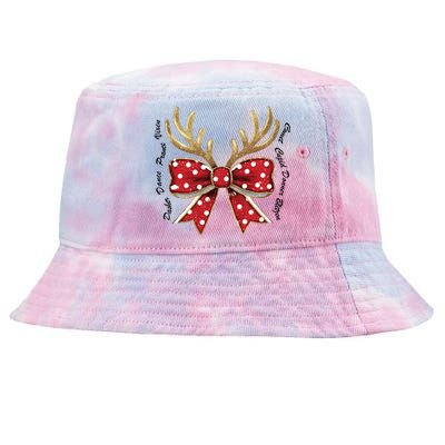 Dasher Dancer Prancer Vixen Comet Cupid Donner Blitzen Christmas Reindeer Tie-Dyed Bucket Hat