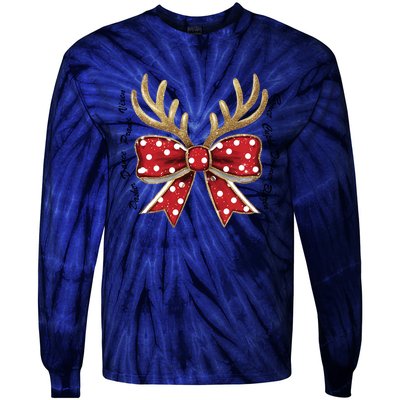 Dasher Dancer Prancer Vixen Comet Cupid Donner Blitzen Christmas Reindeer Tie-Dye Long Sleeve Shirt