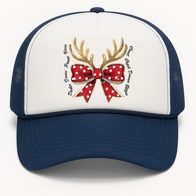 Dasher Dancer Prancer Vixen Comet Cupid Donner Blitzen Christmas Reindeer Trucker Hat