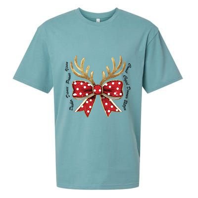 Dasher Dancer Prancer Vixen Comet Cupid Donner Blitzen Christmas Reindeer Sueded Cloud Jersey T-Shirt