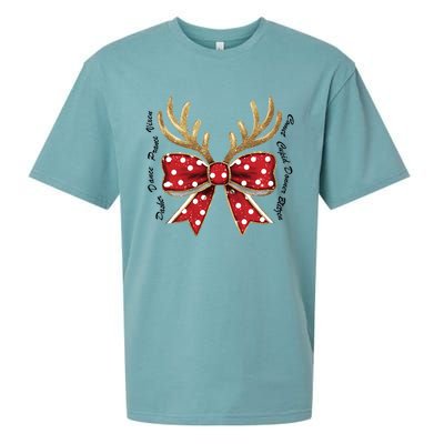 Dasher Dancer Prancer Vixen Comet Cupid Donner Blitzen Christmas Reindeer Sueded Cloud Jersey T-Shirt