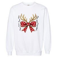 Dasher Dancer Prancer Vixen Comet Cupid Donner Blitzen Christmas Reindeer Garment-Dyed Sweatshirt