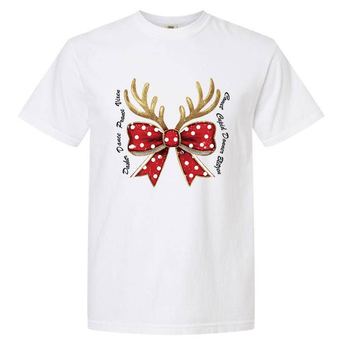 Dasher Dancer Prancer Vixen Comet Cupid Donner Blitzen Christmas Reindeer Garment-Dyed Heavyweight T-Shirt