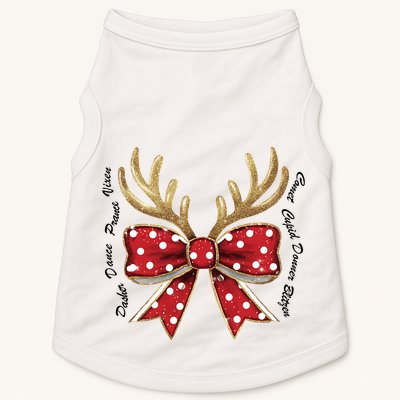 Dasher Dancer Prancer Vixen Comet Cupid Donner Blitzen Christmas Reindeer Doggie Tank