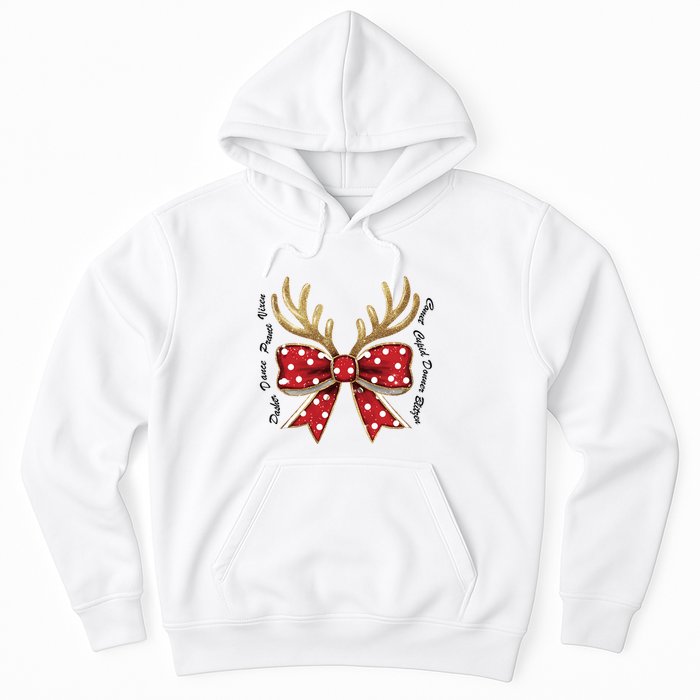 Dasher Dancer Prancer Vixen Comet Cupid Donner Blitzen Christmas Reindeer Hoodie
