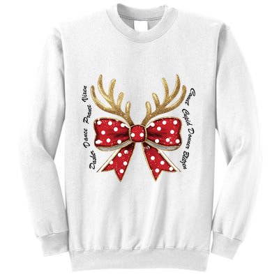 Dasher Dancer Prancer Vixen Comet Cupid Donner Blitzen Christmas Reindeer Sweatshirt