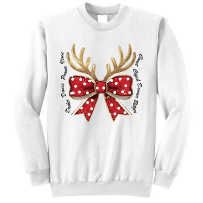 Dasher Dancer Prancer Vixen Comet Cupid Donner Blitzen Christmas Reindeer Sweatshirt