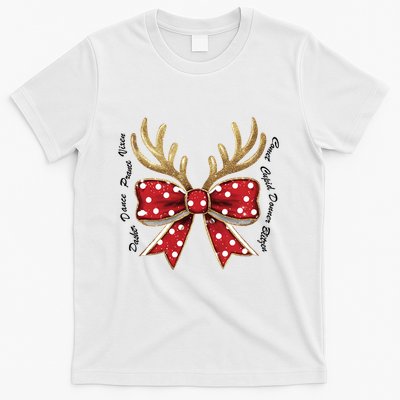 Dasher Dancer Prancer Vixen Comet Cupid Donner Blitzen Christmas Reindeer T-Shirt