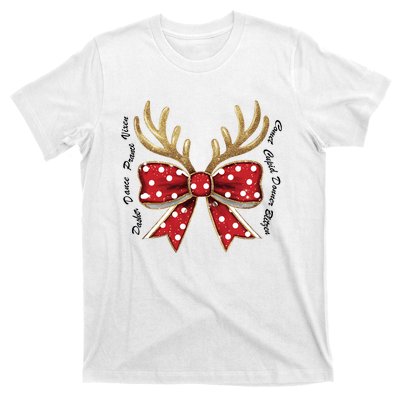 Dasher Dancer Prancer Vixen Comet Cupid Donner Blitzen Christmas Reindeer T-Shirt