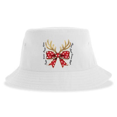 Dasher Dancer Prancer Vixen Comet Cupid Donner Blitzen Christmas Reindeer Sustainable Bucket Hat